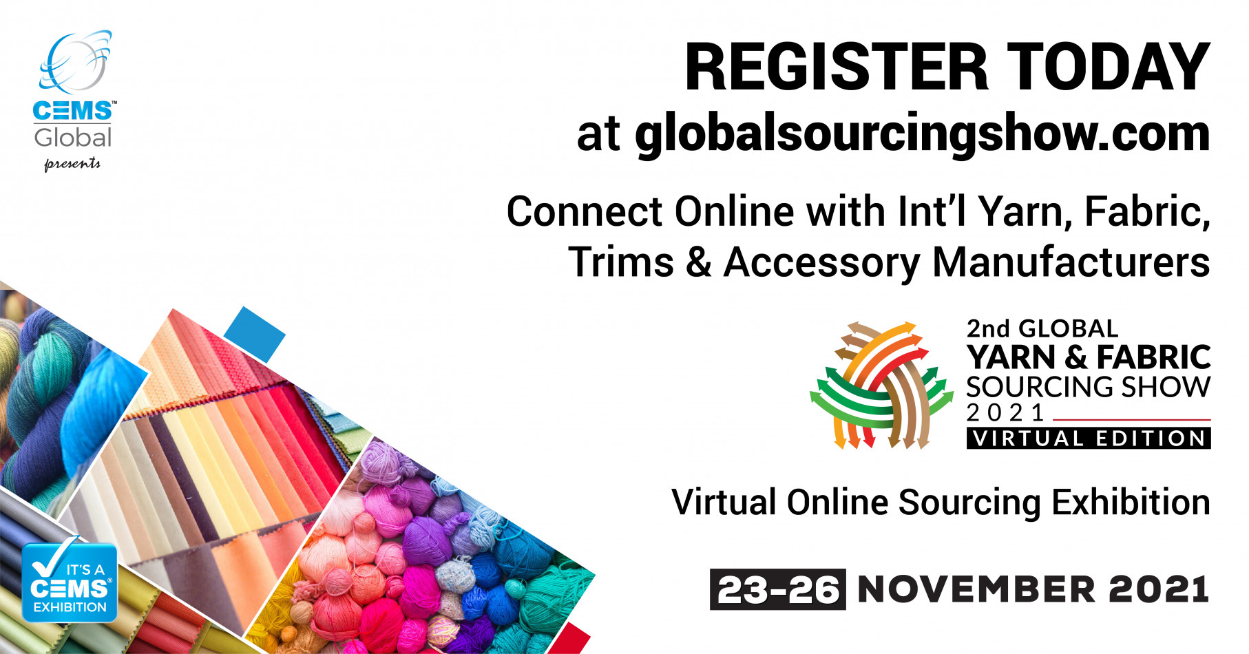 CEMS-Global USA’s 2nd Global Sourcing Show Virtual Edition for the Textiles & Apparel Sector pulls in over 2,000 buyers from 29 Countries